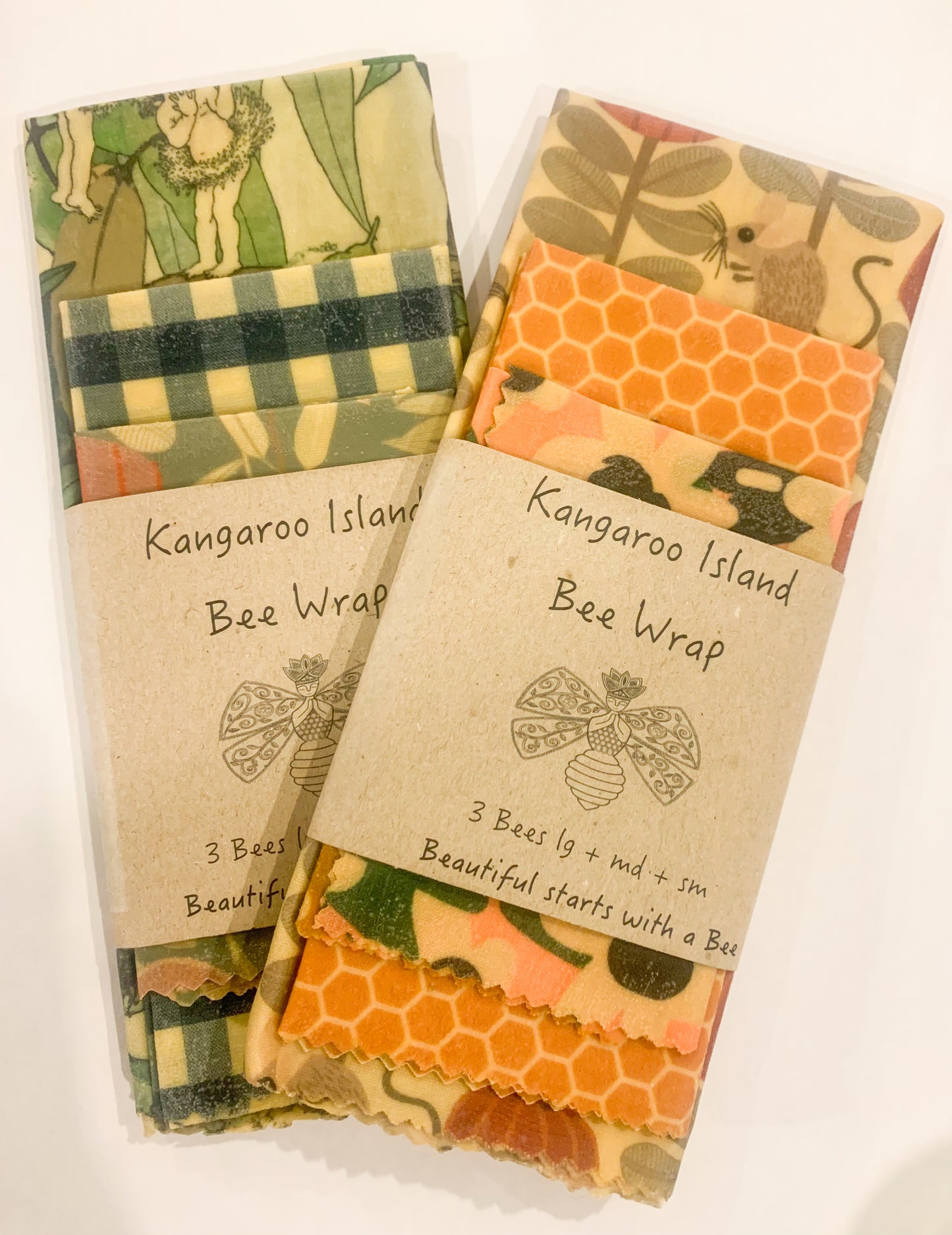 Kangaroo Island Beeswax Food Wraps - 3pk