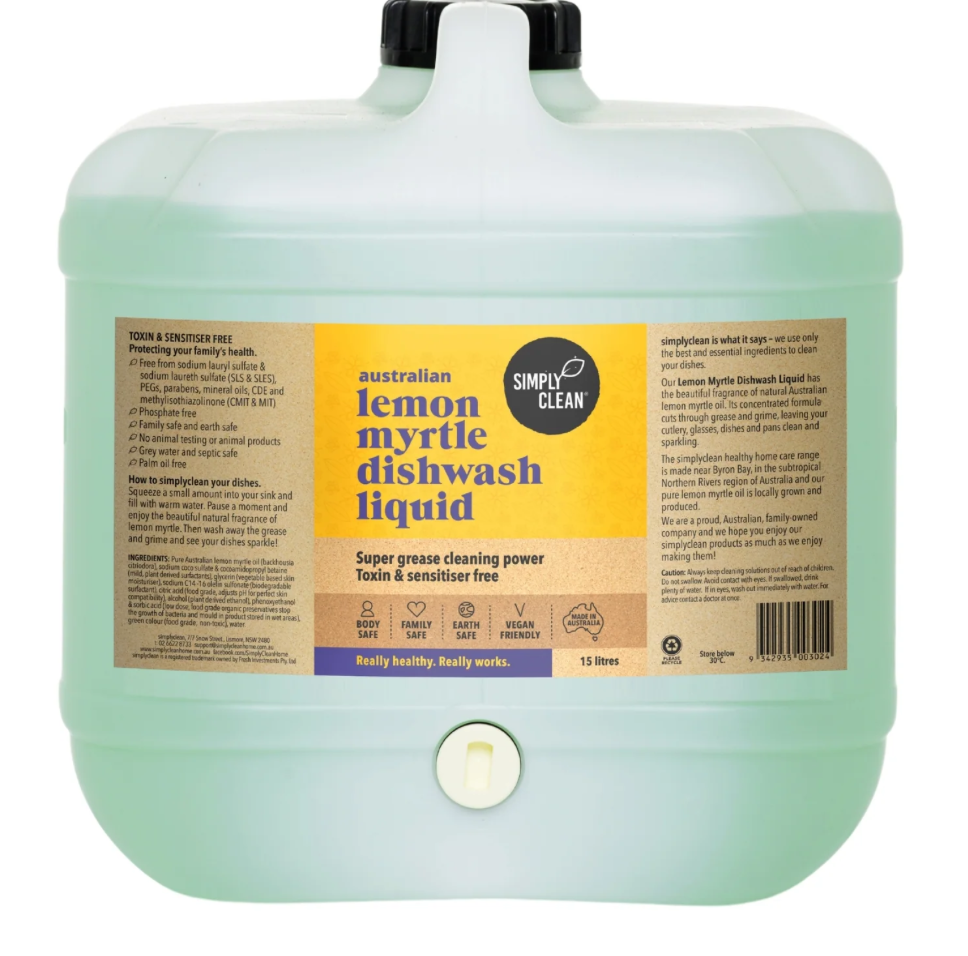Dish Wash Liquid Lemon Myrtle - Simply Clean