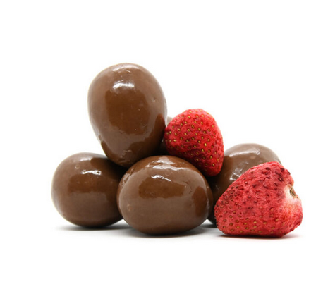 Milk Chocolate Freeze Dried Strawberries and Raspberries 100g