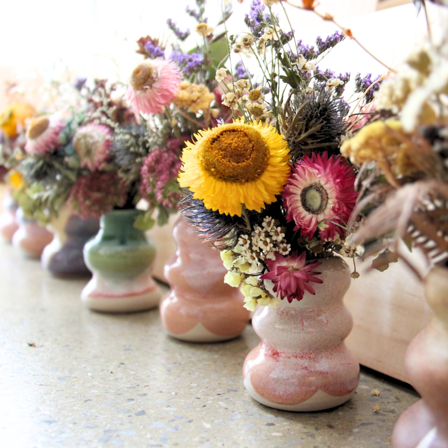 Dried Flower Bouquet in Vase