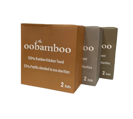 Unbleached Bamboo Kitchen Towels -2pk