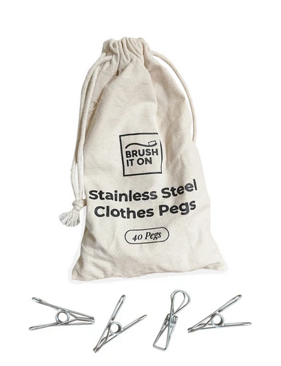 Stainless Steel Clothes Pegs - 40 pack
