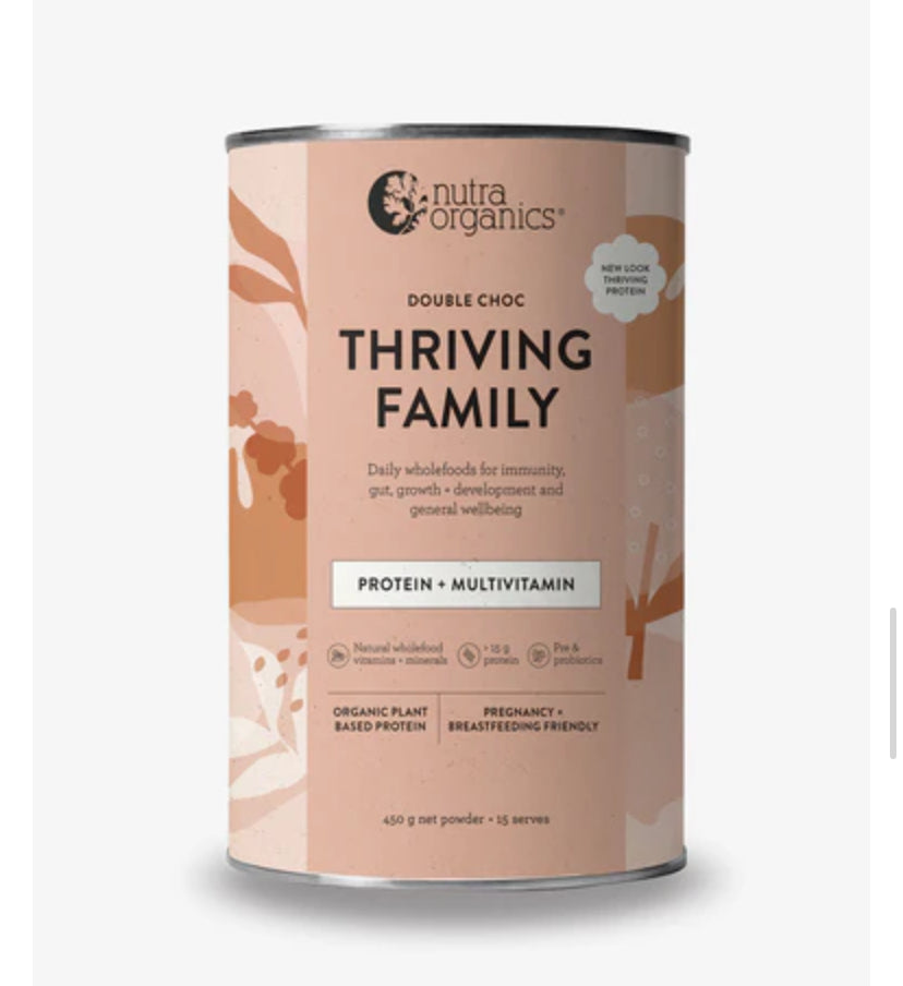 Thriving Family Double Choc Protein Powder - NutraOrganics 100g