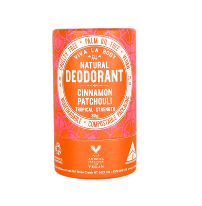 Natural Deodorant Cinnamon & Patchouli 80g