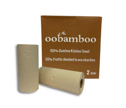 Unbleached Bamboo Kitchen Towels -2pk