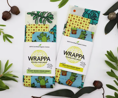 WRAPPA Beeswax Food Wraps - 3pk